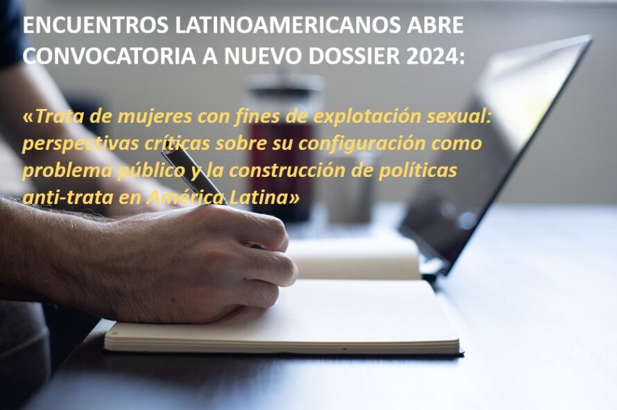 Cartel avisando convocatoria a nuevo dossier de la revista encuentros latinoamericanos